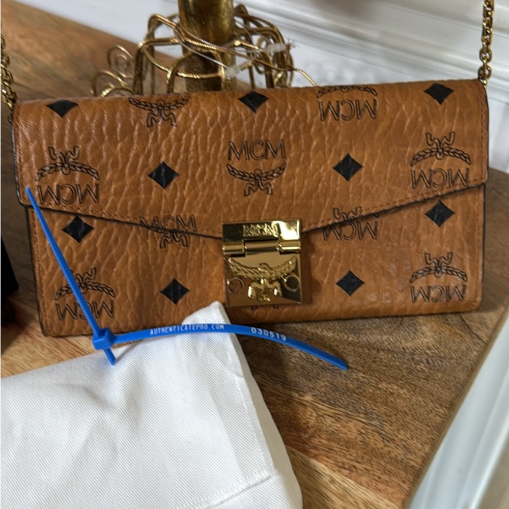 MCM Cognac Visetos Clutch